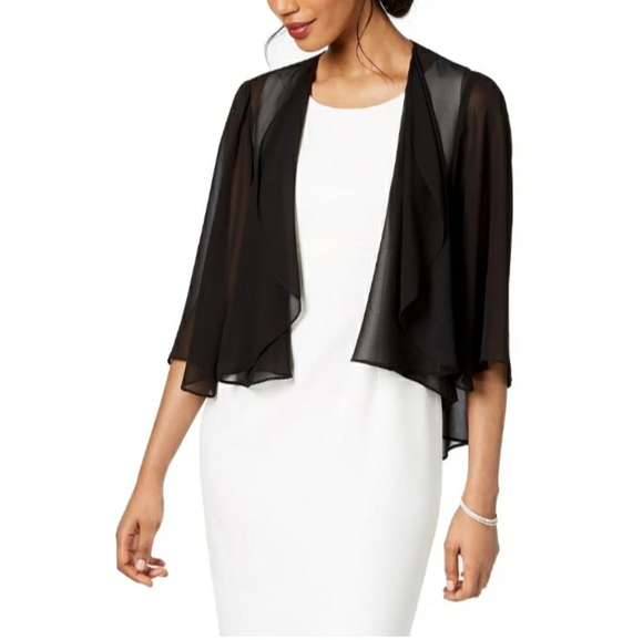 sheer shawl with sleeves